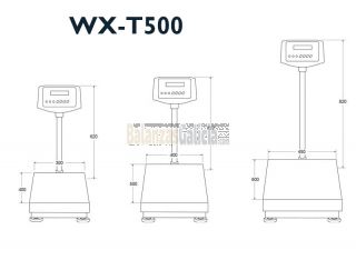 Báscula industrial con visor elevado WINTRONIX WX-T500 30-300 Kg