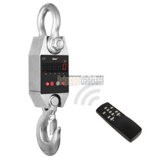 Gancho c7 compacto de acero con mando remoto con pantalla para visualizar el peso hasta 100m. Impresora opcional.
