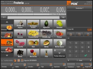 Pack TPV táctil LUNARPOS para FRUTERÍAS con programa ETPos-Light y opción BALANZA