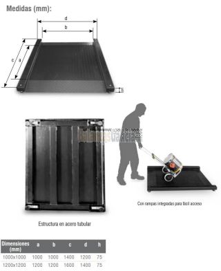 Plataforma Báscula con rampa doble XPANDER + Visor BG-XF