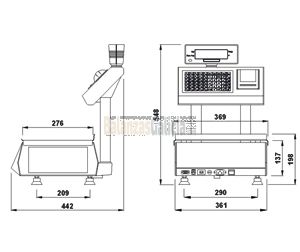 Balanza comercial de mostrador - Serie BG-NOVA-DG - Con impresora de Tickets