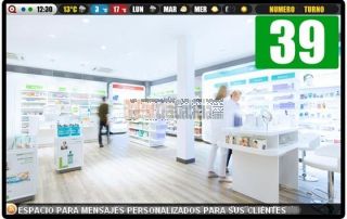 Sistema control de turnos TURNO-TOUCH Duplo Farma