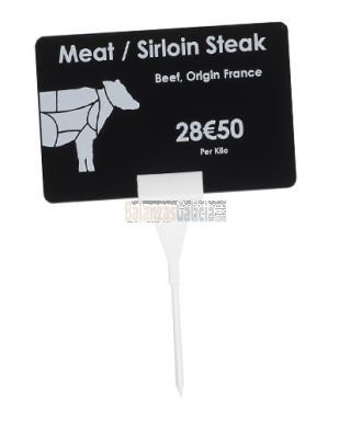 Ticket Spike Wide tarjeta portaprecios ( 10 cm  altura ) - Set 25 unidades 