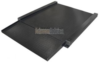Báscula de suelo en acero con rampas y visor con impresora - Serie BG-Level-Printer-Plus