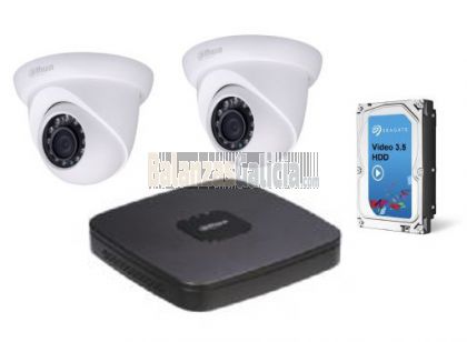 Kit Videovigilancia IP. Grabador Tribido + 2 camaras IP + Disco duro