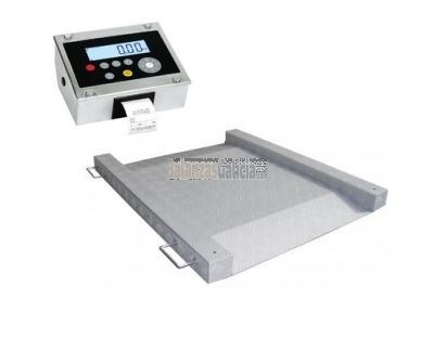 Báscula de suelo plataforma con rampas e impresora de tiques - Serie BG-Thunder-Printer