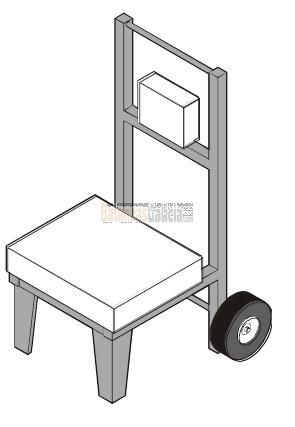 Mesa Estructura Móvll con ruedas neumáticas para báscula - Modelo TROLLY