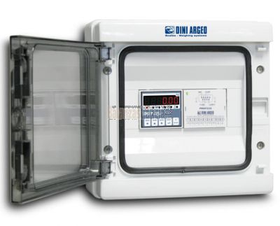 Caja IP65 de pared con ventanilla transparente para alojar transmisor de peso DGT1 / DGT4 .