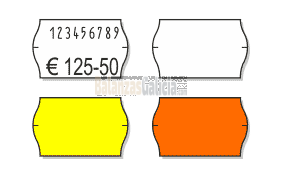 Etiquetas Adhesivas Marcaje 26 x 16 mm Onduladas BLANCAS