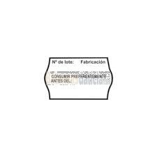 Etiquetas Adhesivas Marcaje 26 x 16 mm Onduladas con LOTE FABRICACION - CONSUMIR PREFERENTEMENTE
