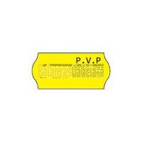 Etiquetas Adhesivas Marcaje 26 x 16 mm Onduladas con texto PVP impreso FLUOR