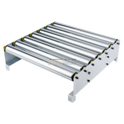 Transportadores de Rodillos Locos galvanizados para básculas - Ø=32mm, distancia 60mm. Montados sobre un bastidor de acero galvanizado.