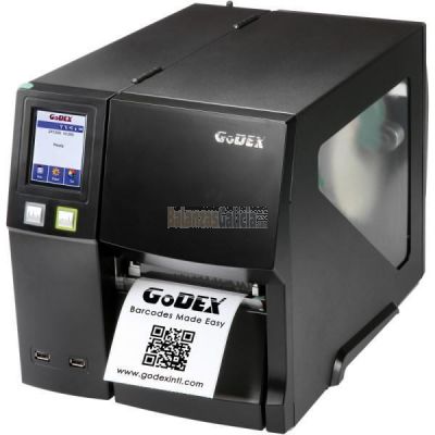 Impresora industrial de etiquetas Godex ZX1600i+ series. Ancho de 104 mm. Display táctil color. 256 Mb. Velocidad hasta 250 mm/seg.