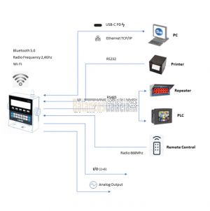 Visor de peso DFWX Acero Inox AISI304 IP68/IP69K Multifunción