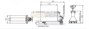 Transpaleta pesadora - WINTRONIX OPTIMA con IMPRESORA - Capac 2.000 Kgs.