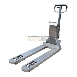 Transpaleta Pesadora TP410i - WIDE de Acero Inoxidable IP68 - PALET AMERICANO