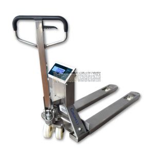 Transpaleta Pesadora TP410i - WIDE de Acero Inoxidable IP68 - PALET AMERICANO