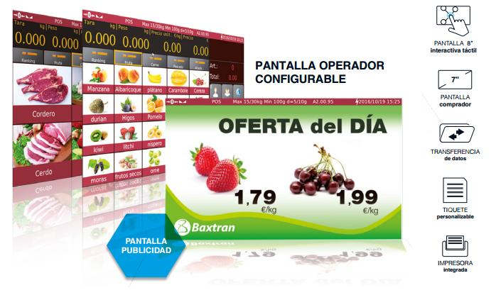 Balanza Comercial Registradora táctil BAXTRAN M80 