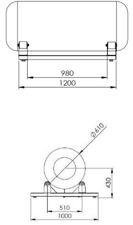 Báscula para Bidones y Cilindros modelo BG-CILINPES. Equipo diseñado y desarrollado para permitir el pesaje de los volúmenes cilíndricos de forma segura y rápida. Estabilidad, fiabilidad y velocidad de pesaje garantizada a través de la estructura optimizada para los volúmenes cilíndricos que facilitan su entrada y salida de la plataforma.