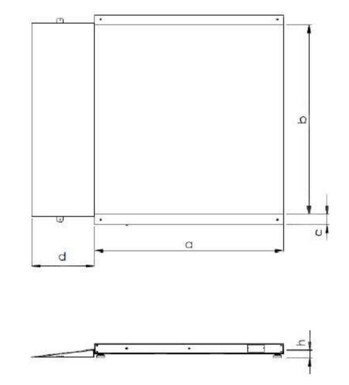 Báscula de suelo con rampa - Serie BG-PLATINOX - Acero inoxidable