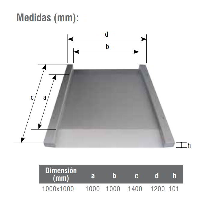 Plataforma Báscula con rampas XPANDER-INOX + Visor BG-XF